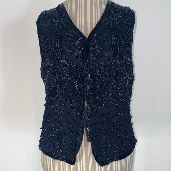 Vintage Frank usher beaded top - Picture 1 of 4